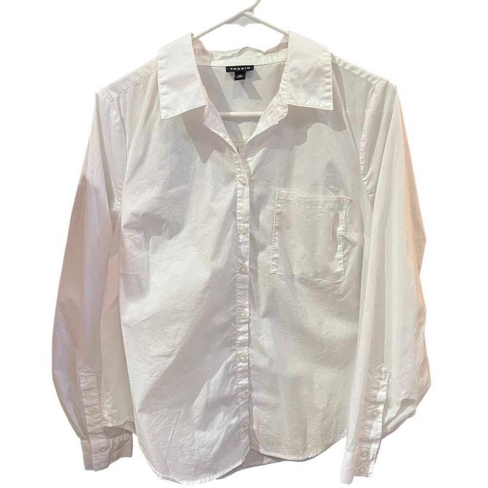Torrid Classic Long Sleeve Button Down Shirt White Size 00